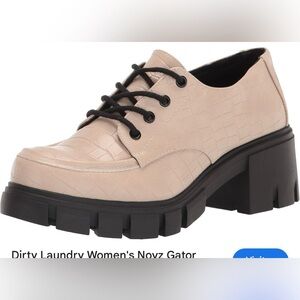 Dirty Laundry Women's Beige Croc-Embossed Loafers